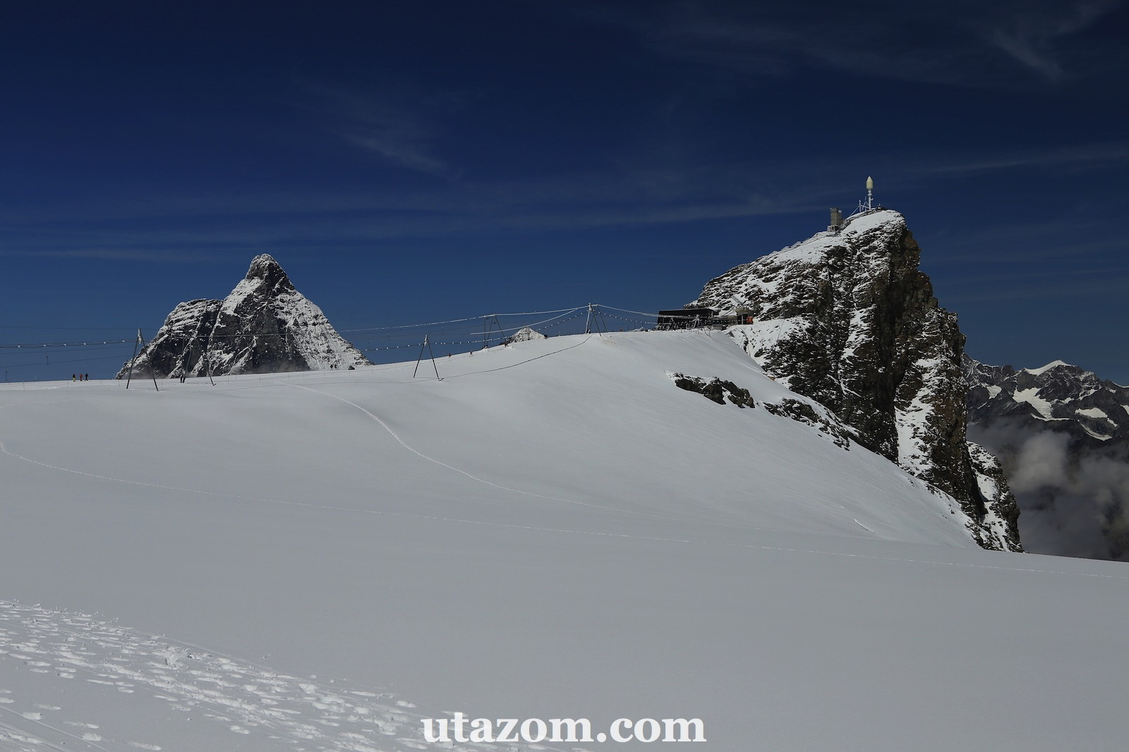 Magasan Zermatt felett a Klein Matterhorn s a Gleccserkert